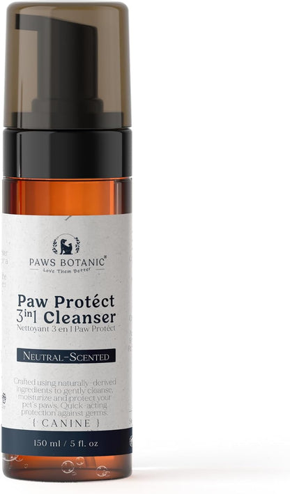 Paw Protéct 3-In-1 Foam Cleanser | Dog Paws Cleaner for Daily Use | Pet Paw Cleaner for Dogs – No-Rinse Paw Cleaner for Dogs & Puppies
