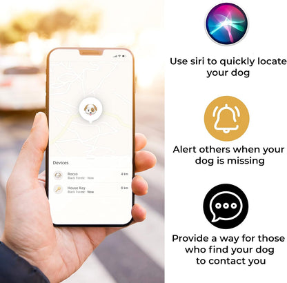 Airtag Dog Collar | Durable & Protective Holder - Track Your Pet Using Apple Technology - for Dogs and Cats