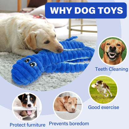 Prime Pets Dog Toys for Large Dogs, 27” Extra Large Plush Octopus Dog Toy, Crinkle Squeaky Dog Toys for Small Medium Large Dogs, Tug of War Dog Chew Toy, Yellow