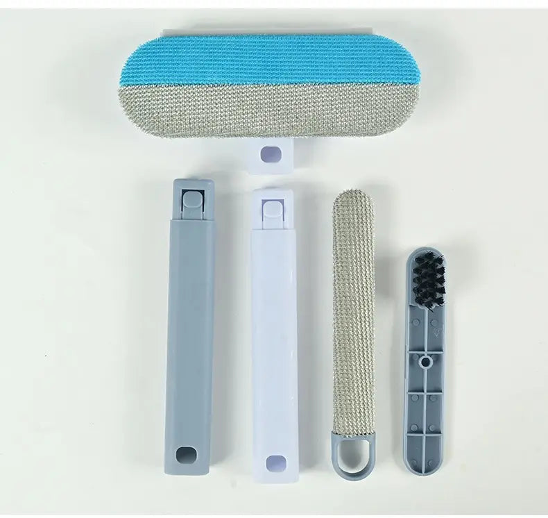 Pet Hair Remover Brush for Couch, Carpet and Clothes, Reusable Lint Brush with Long Handle, Includes 2 Brushes